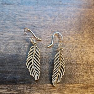 Pandora Light As A Feather Sterling Silver Earrings